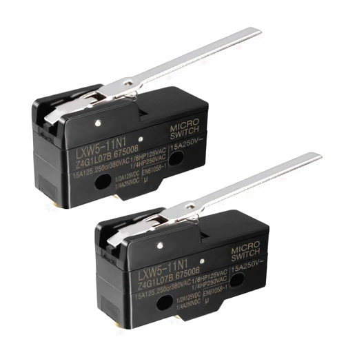 uxcell 2PCS LXW5-11N1 1NO + 1NC Long Hinge Lever Type Miniature Micro Switches