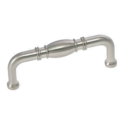 Hickory Hardware 1 Pack Solid Core Kitchen Cabinet Pulls, Luxury Cabinet Handles, Hardware for Doors & Dresser Drawers, 3 Inch Hole Center, Stainless Steel, Williamsburg Collection