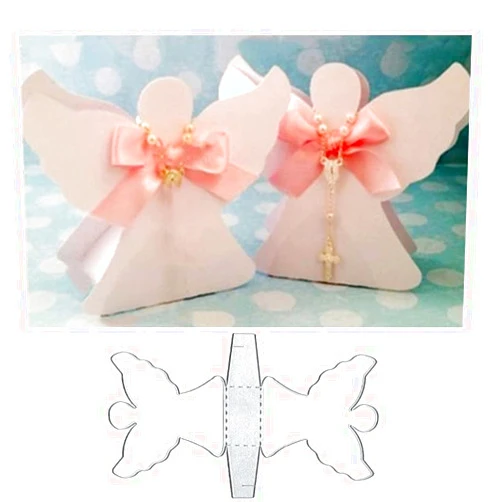 Anxendong Angel Box Metal Die Cuts Cutting Dies, Angel Box Paper Cards Cutting Dies Cut Stencils for DIY Embossing Card Making Book Tags Decorative Paper Dies Scrapbooking