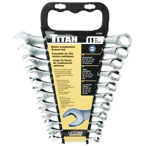 Titan - 11Pc Metric Combo Wrench Set (17328)