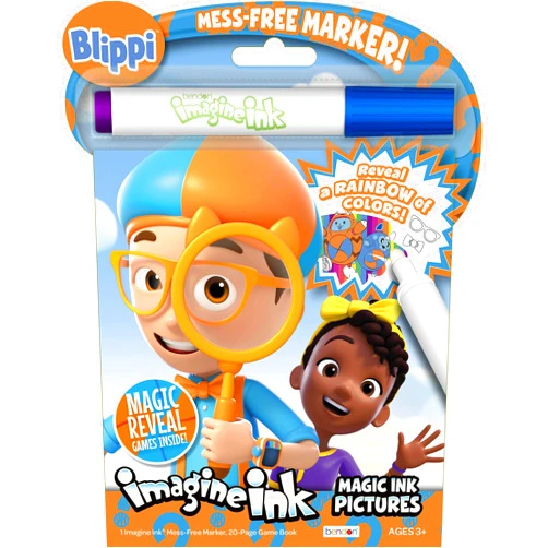 Bendon Blippi 20 Page Imagine Ink Coloring Book with Mess Free Marker, Bendon 59090