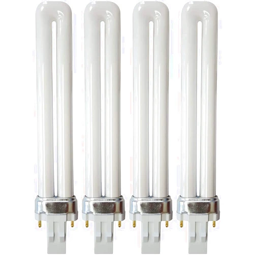 KOR (Pack of 4) 13-Watt Single Tube 2 Pin GX23 (see photos) Base - 3500K Neutral White 35K CFL Light Bulb - Replacement for Sylvania 20335/21137 CF13DS/835- Philips 146845 PL-S 13W/835 GE 97569F13BX/835