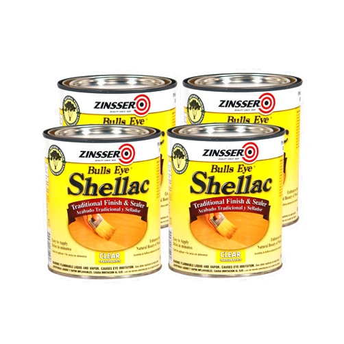 Zinsser 304H-4PK Bulls Eye Shellac, Quart, Clear, 4 Pack