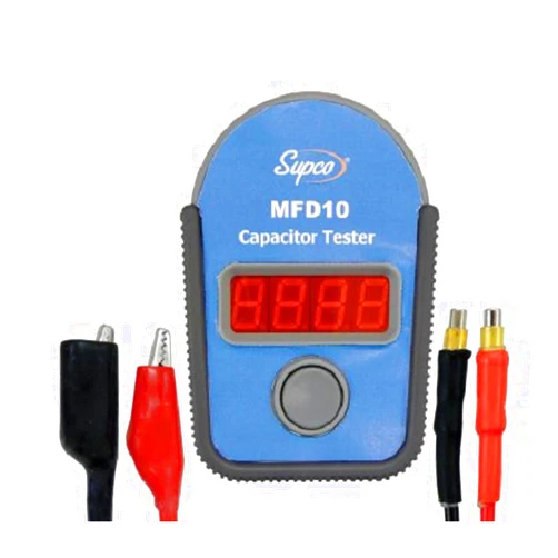 Supco MFD10 Digital Capacitor Tester with LED Display, 0.01 to 10000mF Range, 5% Accuracy