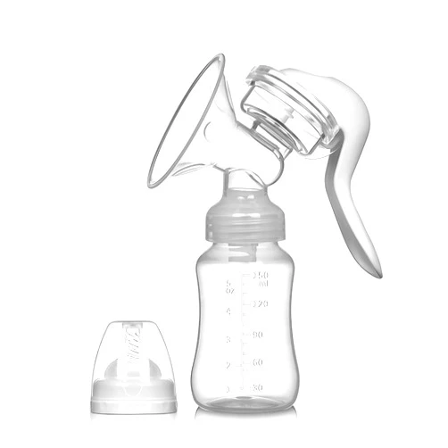 PoshPetique Manual Breast Pump, Adjustable Suction Silicone Hand Pump Breastfeeding, Small Portable Manual Breast Milk Catcher Baby Feeding Pumps & Accessories, Mother’s Day Gifts
