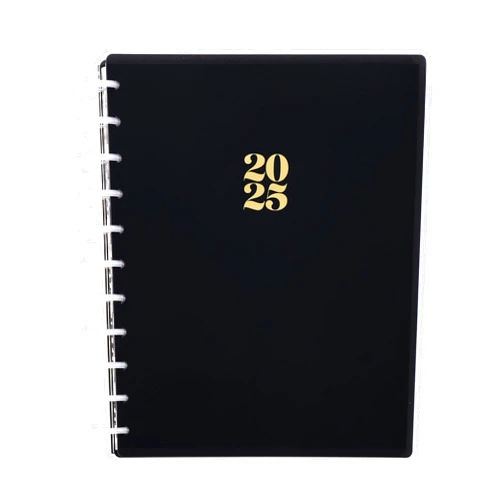 The Happy Planner Happy Planner Disc-Bound 12-Month Planner, Jan.–Dec. 2025 Daily, Weekly, and Monthly Planner, Big Size, Dashboard Layout, Modern Texture, 72 Pages, 12 Dividers, 2 Sticker Sheets, 8.5
