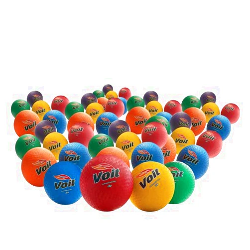 Voit 1233179 8.5 in. Rainbow Playground Balls, Pack of 48