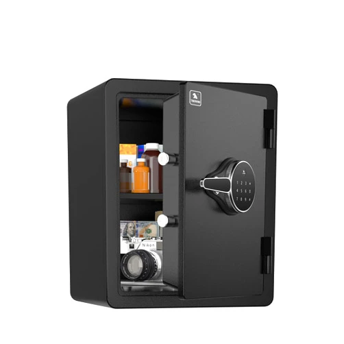 TIGERKING Safe Box, 1 Hour Fireproof Safe, 2.9 Cubic Feet, Anti-Theft Safe Box Fireproof Waterproof with Digital Touchscreen Keypad Lock, Metal Handle, Home Safe for Jewelry and Valuables