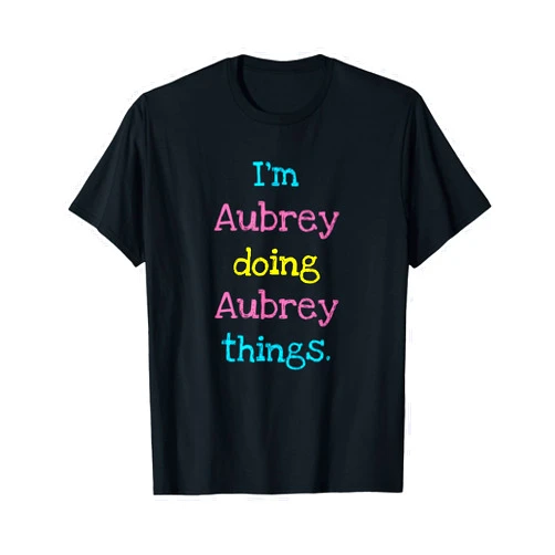 Kids Clothes Co Aubrey Cute Personalized Text Kid's Gift Top For Girls T-Shirt