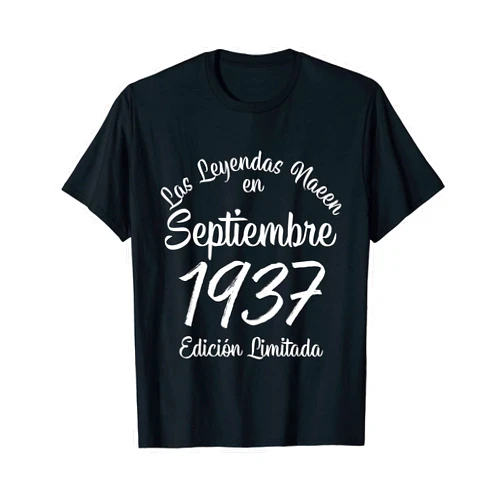 Regalo cumpleaños 84 años Las Leyendas nacen en Septiembre de 1937 Regalo de 84 años T-Shirt