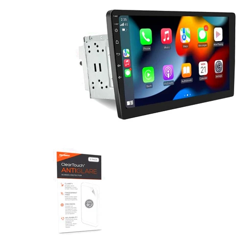 BoxWave Screen Protector Compatible with Woibugee Double Din Car Stereo (10 in) - ClearTouch Anti-Glare (2-Pack), Anti-Fingerprint Matte Film Skin