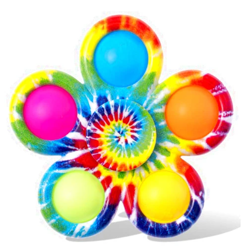 Nutty Toys Fidget Spinner Dimple Popper Sensory Toy - Top Stress & Anxiety Relief Gifts 2024 Unique Christmas Stocking Stuffers Idea for Toddler Kids & Adults Best Teen Girl Teenage Boys Tween Present