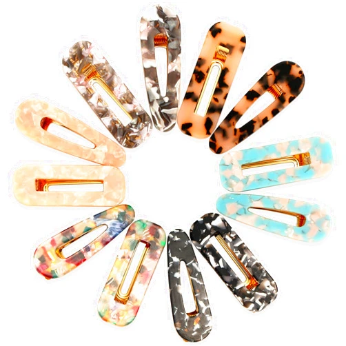 cridoz 12 Pcs Acrylic Resin Hair Barrettes Hair Clips for Women Hair Accessories