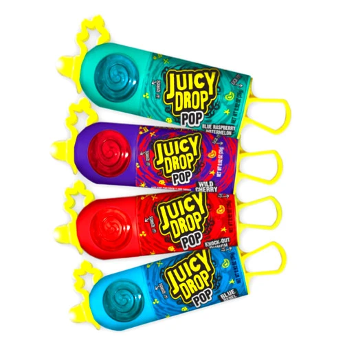 LYZA'S SWEETS & TREATS Juicy Drop Pop - Assorted Sweet & Sour Lollipops - Gift Pack of 4 by Lyza's Sweets & Treats