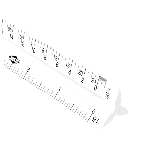 ALVIN Architect Triangular Scale Ruler 12