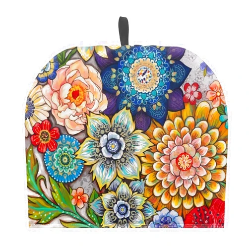Psesaysky Mandala Large Tea Cozy for Teapot Insulated Dust Cover Teapot Cozy Kettle Cover Lightweight Tea Pot Decor Handmade Tea Cozy Easy to Clean