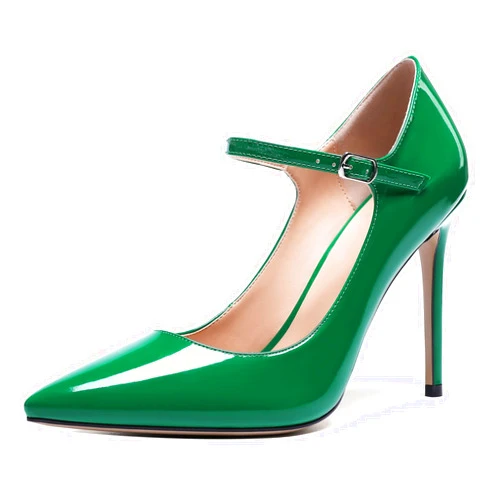 SAMMITOP Women's Pointed Toe Mary Jane Pumps High Heel Shoe with Ankle Strap