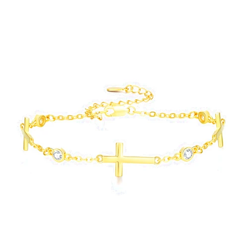 Midir&Etain Cross Bracelet 925 Sterling Silver Faith Bracelet Christian Bracelet Religious Bracelet Christian Cross Jewelry Gifts for Women
