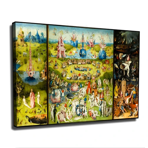WAyom The Garden Of Earthly Delights By Hieronymus Bosch Religious Poster Modern Family Bedroom Office Background Wall Art HD Picture Canvas Printing Artwork Decor Posters (24×36inch-No Framed)