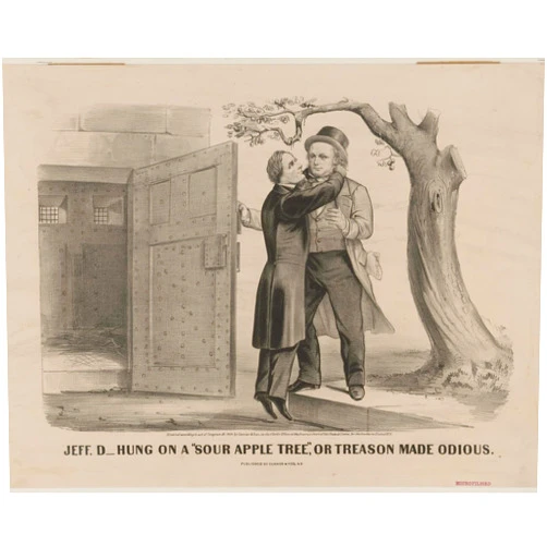 ClassicPix Print 30x40: Jeff. D Hung On A Sour Apple Tree Or Treason Made Odious, 1867