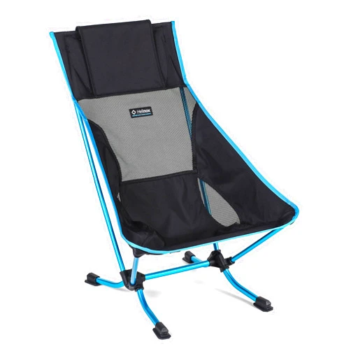 Helinox Beach Chair Lightweight, Lower-Profile, Compact, Collapsible Camping Chair, Black, with Pockets