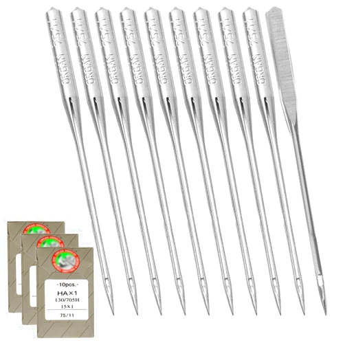 STARVAST 30 Pcs Embroidery Sewing Machine Needles Size 75/11 130/705H HAx1 Sewing Needles for Brother Sewing Machine (3 Pack of 10 Needles)