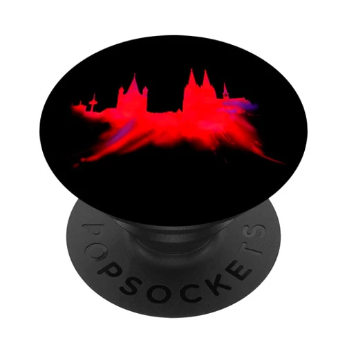 Beautiful Cologne Designs For Cologne Lovers Cologne Cathedral Red Painting Silhouette Köln Skyline PopSockets Adhesive PopGrip