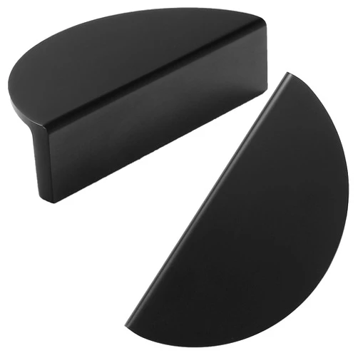 AOBITE 6 Pack Black Semicircle Cabinet knobs Kitchen Cabinet Pulls with Vintage Cupboard Drawers Hardware Dresser Drawer Handles Kitchen Cabinet Handles (L, 6 Pack, Black)