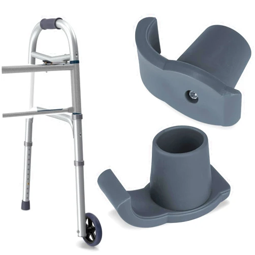 GREENANTS Walker Ski Glides Accessories Heavy Duty 2 PCS, Replacement Walker Caps or Walker Pads Also for Rollators, Universal Fit Glide Caps Tool-Free Installation