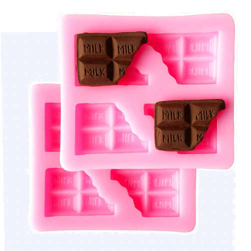 HENGKE 2 Pcs Half Chocolate Shape Soap Silicone Mold, hocolate Fondant Mold Cake Topper Decoration Candle Resin Mould Chocolate,Polymer Clay,Soap,Crafting Projects