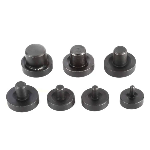 FAUCIWAP Steel Adapter Double & Single Flaring Tool Kit for Brake Line and Brass Tubing Tool, 45 Degrees Tubing and Flaring Tool Kit Replacement Head 7 Pcs (3/16, 1/4, 5/16, 3/8, 7/16, 1/2, 5/8 inch)