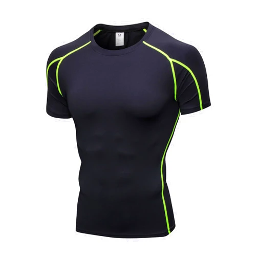 LEICHR 1/3 Pack Men's Quick Dry Short Sleeve Compression Shirts Mens Athletic Workout Shirt Running Tops