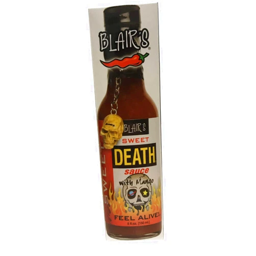 Blair's Sweet Death Sauce with Mango & Skull Key Chain 5 oz