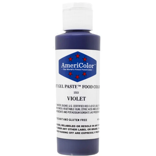 AmeriColor, Violet, 4.5 Ounce Bottle, Soft Gel Paste Food Color