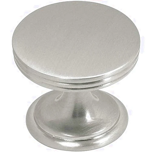 Hickory Hardware P2142-SN American Diner Transitional Door Handle - 1 Pack Round 1-3/8 Inch Cabinet Knob - Hardware for Doors & Dresser Drawers - Zinc Material Door Knob with Satin Nickel Finish