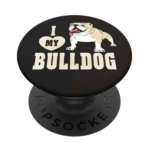 Jonam Cell Phones Accessories I Heart Love My Bulldog Dog Breed Pop Socket PopSockets PopGrip: Swappable Grip for Phones & Tablets