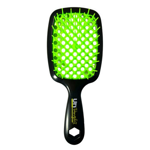 UNtanglez. Wet & Dry Vented Detangling Hair Brush For All Hair Types. Quickly Brush Out Your Hair Without Painful Pulling.