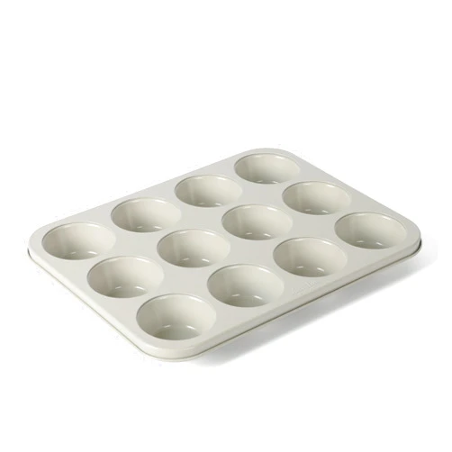 Martha Stewart Gallen 12 Cup Nonstick Carbon Steel Muffin/Cupcake Pan - Cool Grey