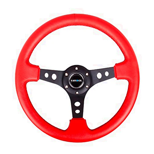 NRG Innovations NRG-RST-006RR-BS Reinforced Steering Wheel - 350mm Sport Steering Wheel (3