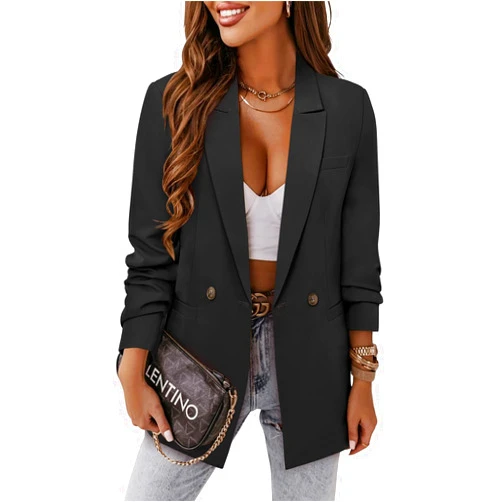 CRAZY GRID Women Business Casual Blazer Jacket Fashion with Lined Work Professional Suit Jacket