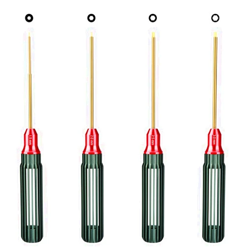 GLOBACT New Upgrade RC Screwdriver Kit RC Tool Kit RC Repair Tool Box for Traxxas Axial Arrma Losi Redcat HPI HSP Tamiya 1/8 1/10 RC Car Truck Crawler (4Pcs Dark Green)