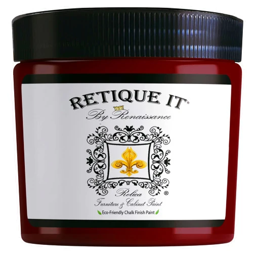Retique It Chalk Furniture Paint by Renaissance DIY, 16 oz (Pint), 59 Burgundy