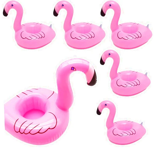 Dancepanda Flamingo Drink Floats,Flamingo Pool Float,Inflatable Drink Holders Floating Cup Holders Drink Floats for Pool Party (Flamingo)