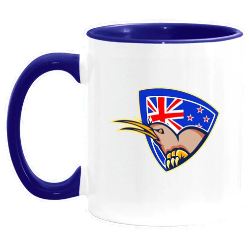 Handmade New Zealand Flag Gift for Kiwi Fans 11oz 15oz Inner Color Accent Mug