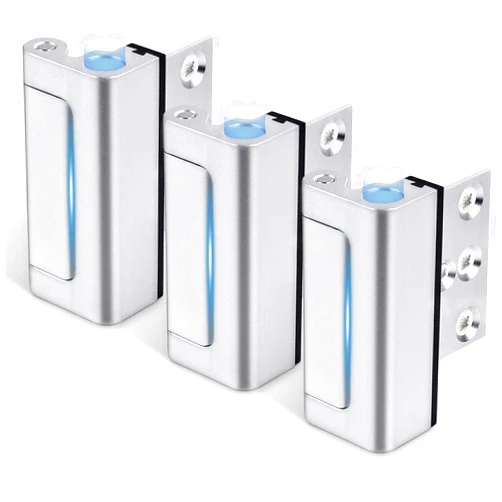 Steinwhale Home Security Door Reinforcement Lock 3Pack, Childproof Safety Door Lock Latch Inside Stopper, Add High Security to Prevent Home Unauthorized Entry, Aluminum Construction Finish