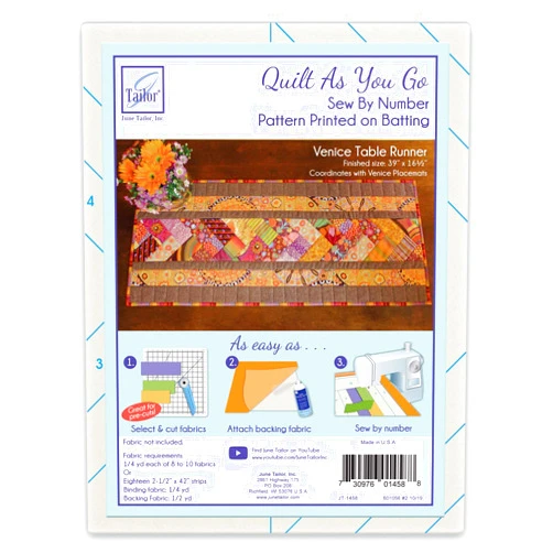 June Tailor Quilt As You Go Table Runner Quilt Pattern Venice