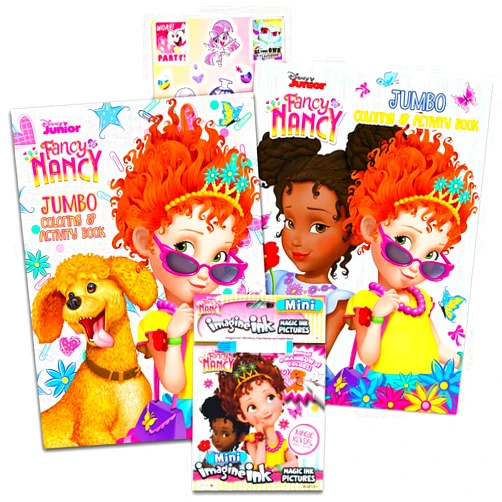 Disney Fancy Nancy Coloring Book Bundle ~ 3 Fancy Nancy Books, 160 Pages Total with Jewel Stickers and More (Fancy Nancy Party Pack)