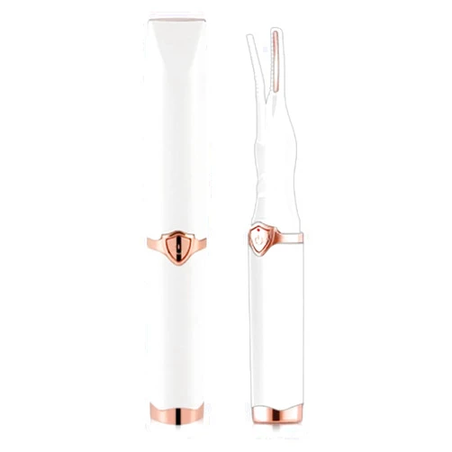 MonyPlay Electric Eyelash Curlers USB Rechargeable Heated Lash Curler Mini Portable Long Lasting Eyelash Curlers for Women Girls (White, 1.8x2.2x14cm)