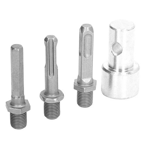 JUOPZKENN Auger Power Drill Adapter,Auger Adapter 1 to 3 Drill Adapter Carbon Steel Round Chuck 2 Pits 2 Slots Garden Auger Drill Connector Garden Tools