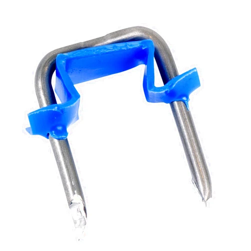 Gardner Bender MSI-200BX Insulated Metal Staple, ½, Secures: NM Electrical Cable, BX, MC, AC, and UF Cable, Blue